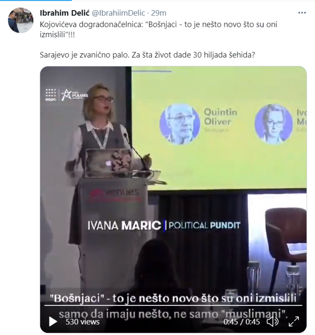 Marić: "Bošnjaci". "To je nešto novo, što su oni otkrili, da ne bi bili samo muslimani" - slika 1